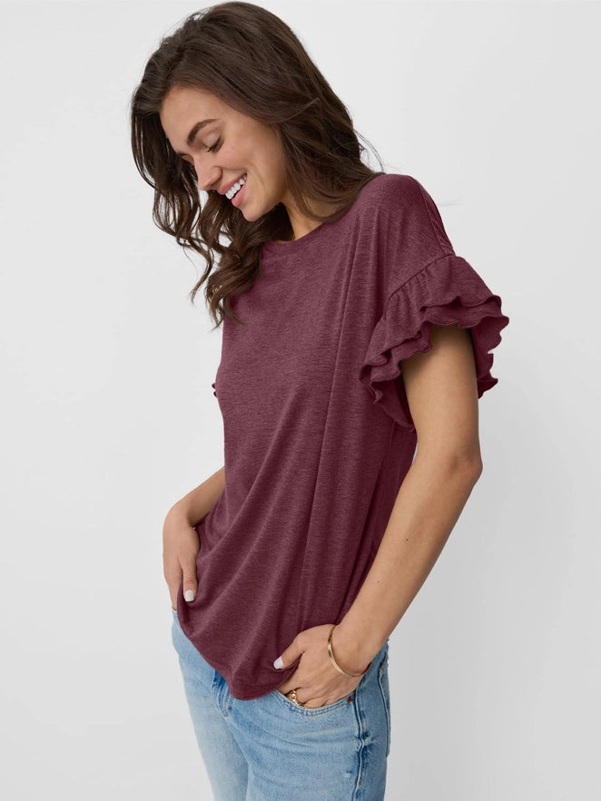 Effortless Charm Ruffle Top