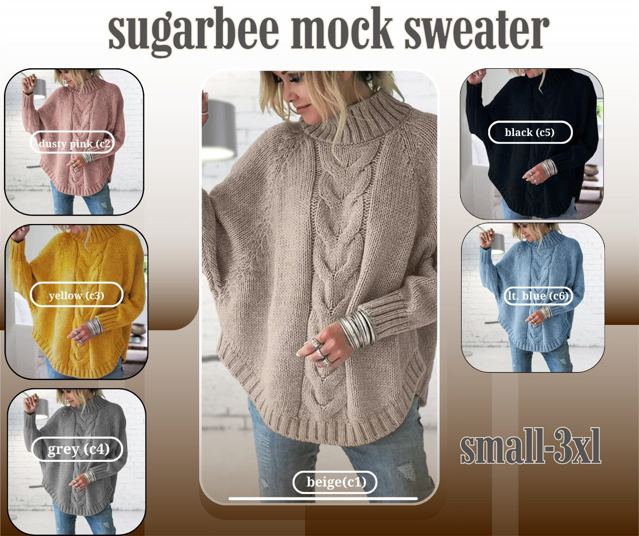 Sugarbee Mock Sweater *PRE-ORDER*