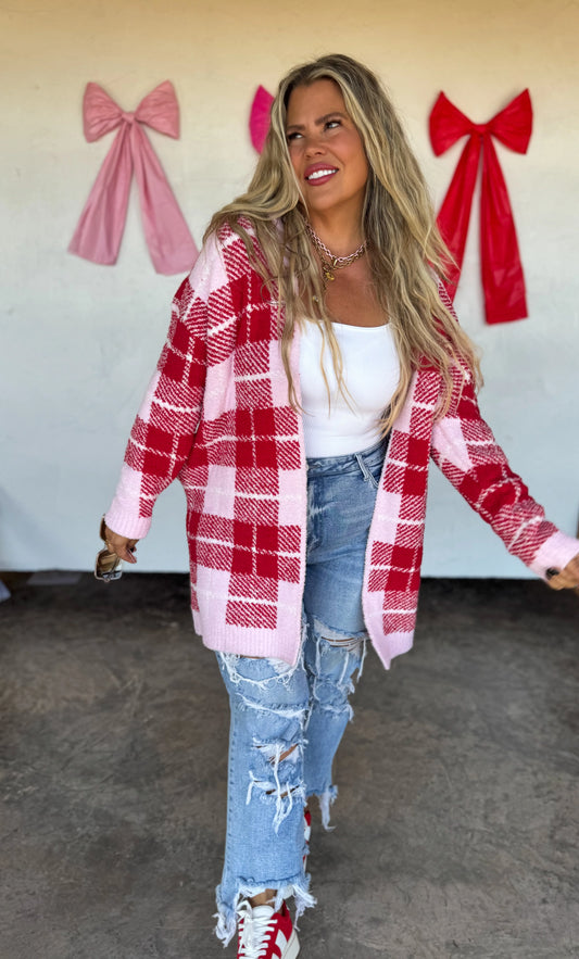 Plaid Cardigan