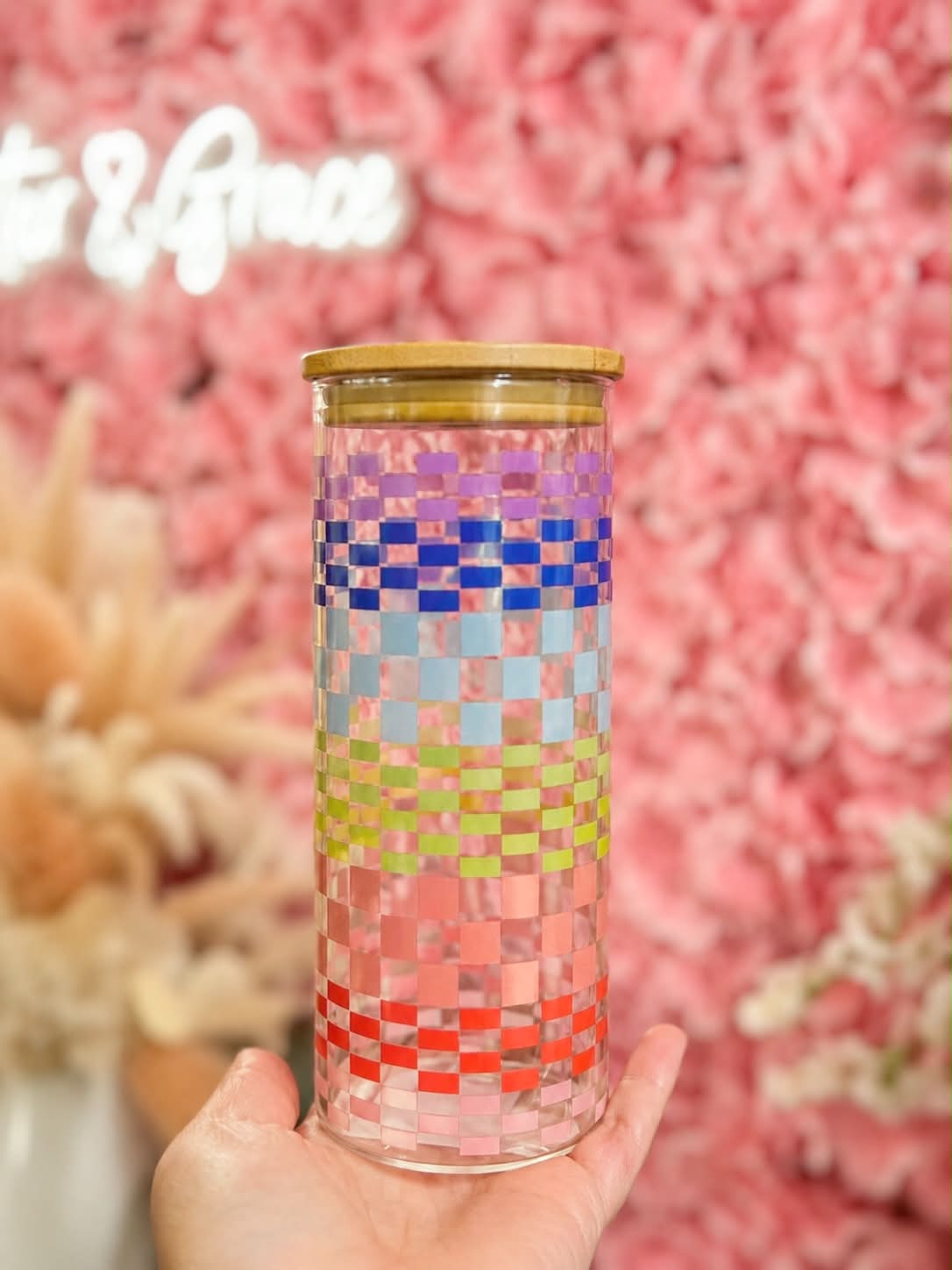 Vibrant Checkered Tumbler