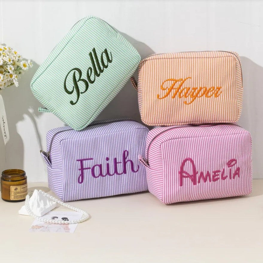custom embroider cosmetic or purse case *PRE-ORDER*