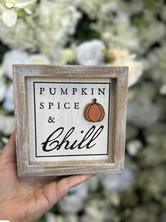 Reversible Fall & Halloween Mini Wood Sign