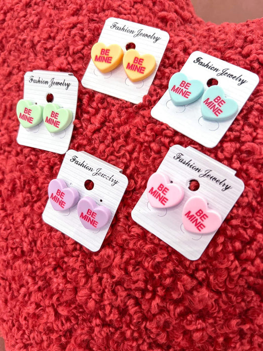 Be Mine Conversation Heart Earrings