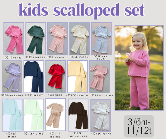 Kids Scalloped Set *PRE-ORDER*