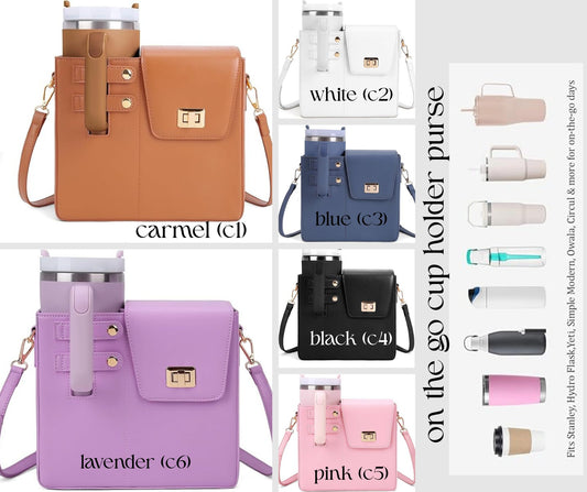 On the Go Cup Holder Purse *PRE-ORDER*