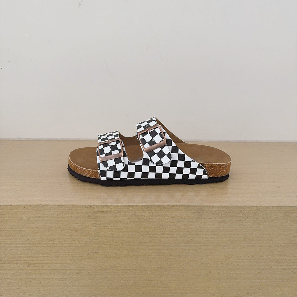 Checkered Two Strap Sandals *PRE-ORDER*