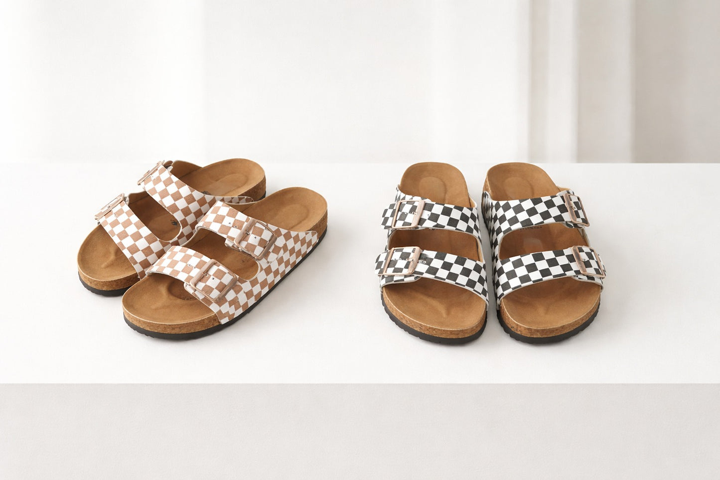 Checkered Two Strap Sandals *PRE-ORDER*