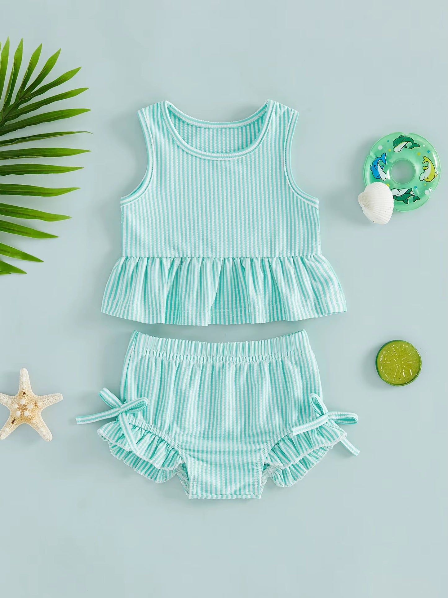 Gingham print baby doll tank & bummie set *PRE-ORDER*