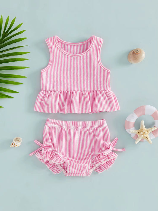 Gingham print baby doll tank & bummie set *PRE-ORDER*