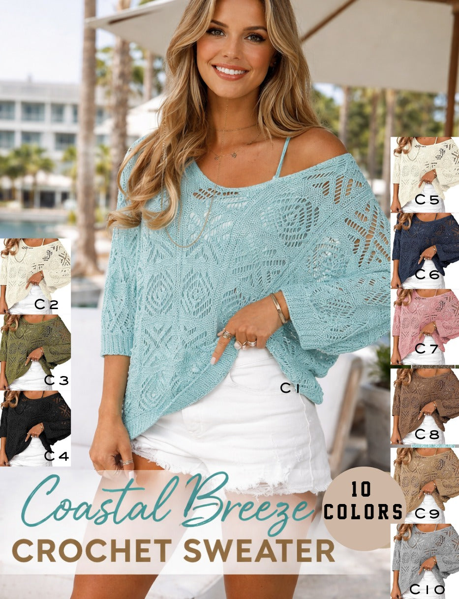 Coastal Breeze Crochet Sweater *PRE-ORDER*