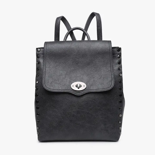 The Bex Distressed Backpack - Charcoal