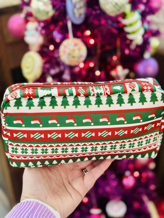 Holiday Cheer Travel Cosmetic Bag
