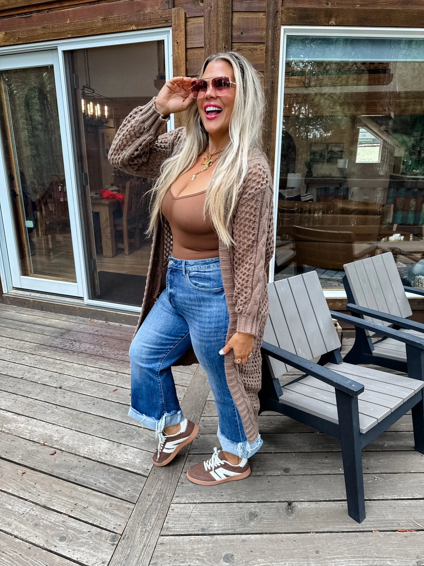 Kandias Knit Cardigan- Brown