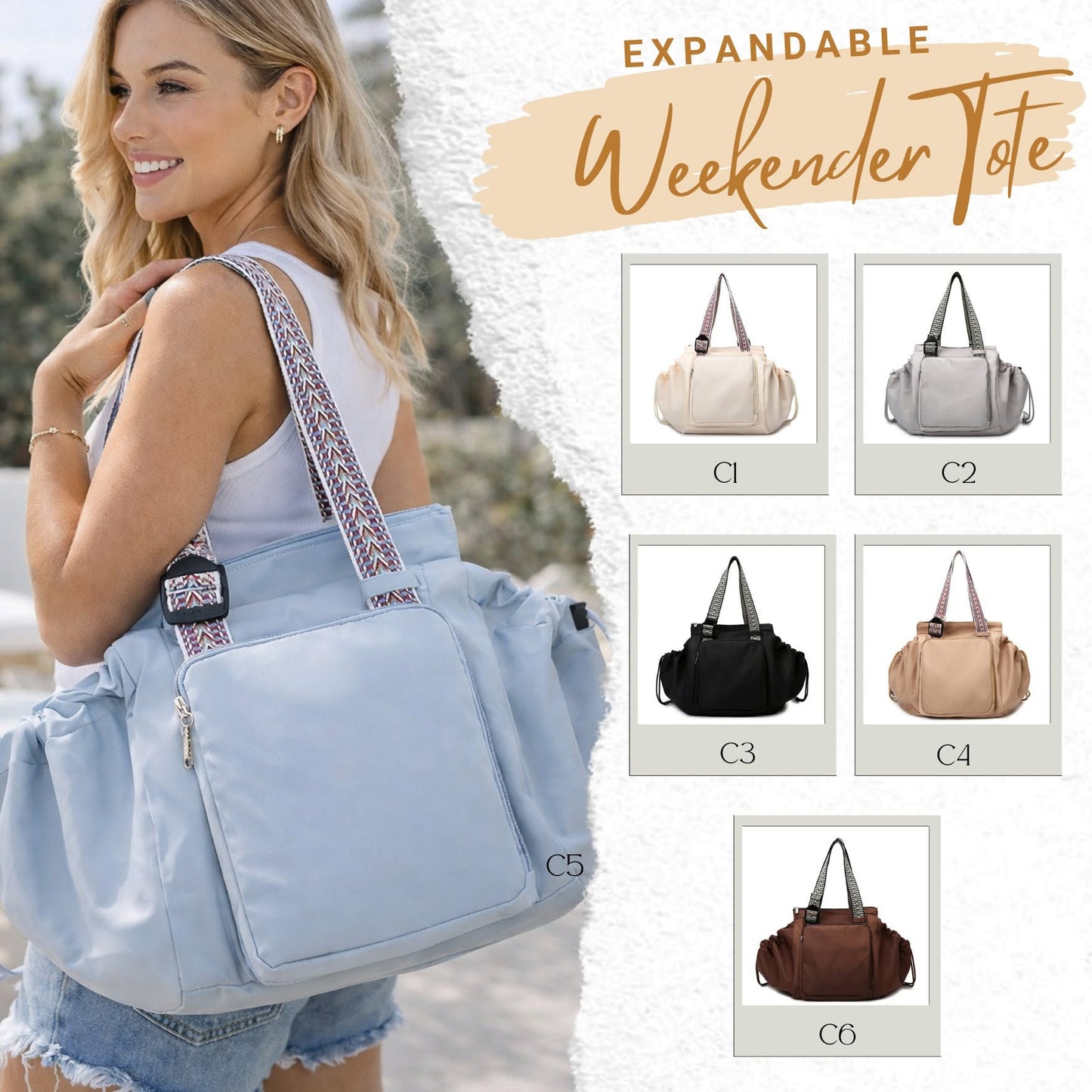The Expandable Weekender Tote *PRE-ORDER*
