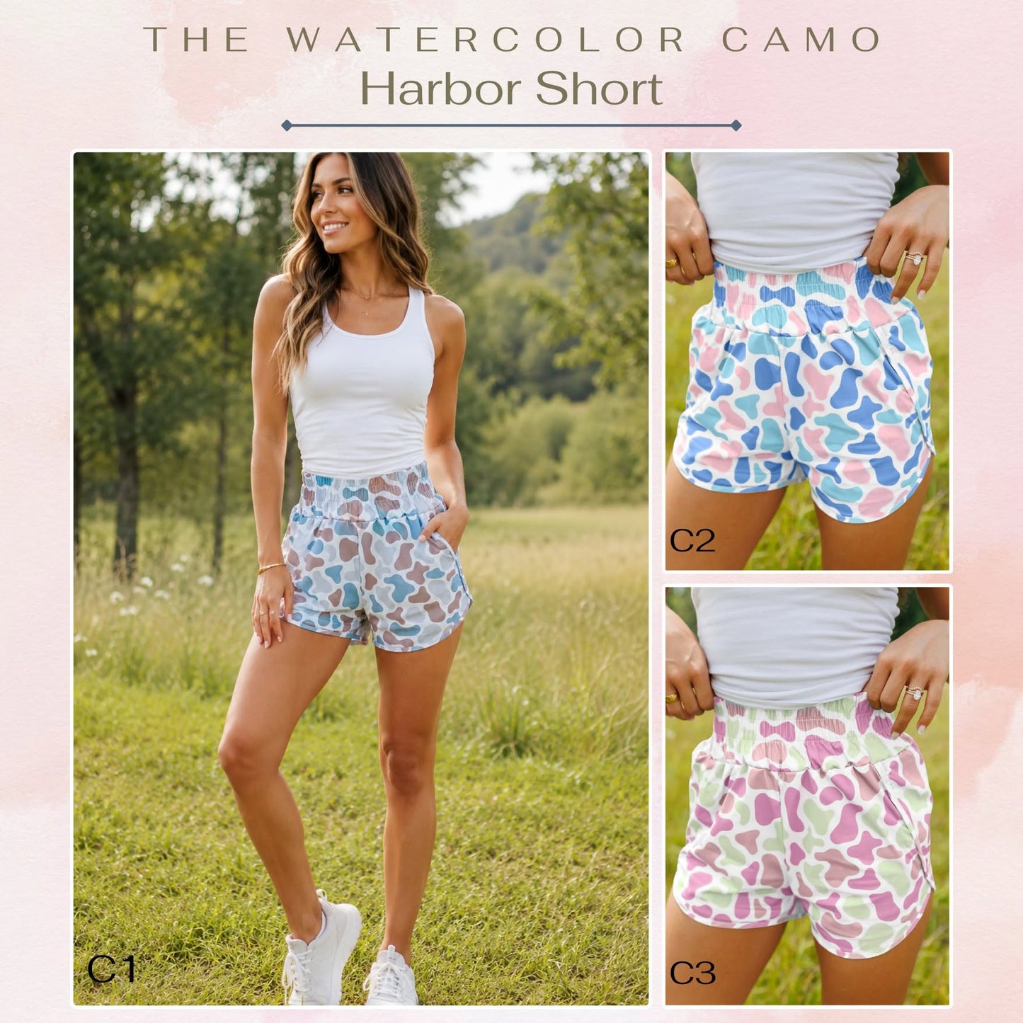 The Watercolor Camo Harbor Short *PRE-ORDER*