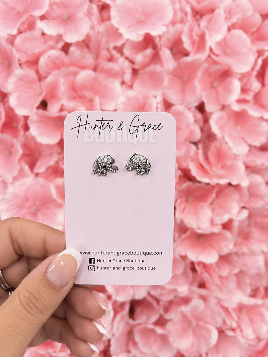 Lucky Little Sparkle Elephant Studs
