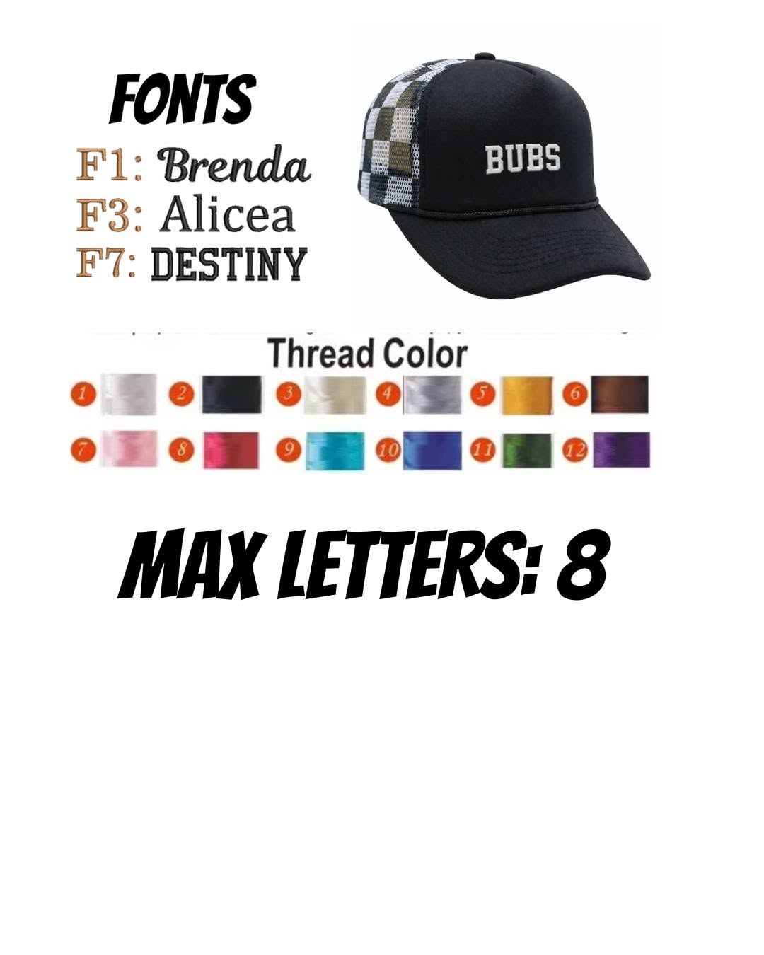 Kids Custom Hats *PRE-ORDER*