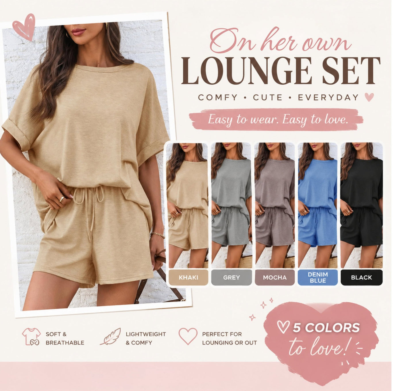 On Her Own Lounge Set *PRE-ORDER*