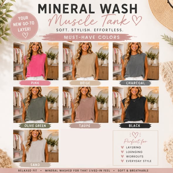 Mineral Washed Oversized Tank *PRE-ORDER*