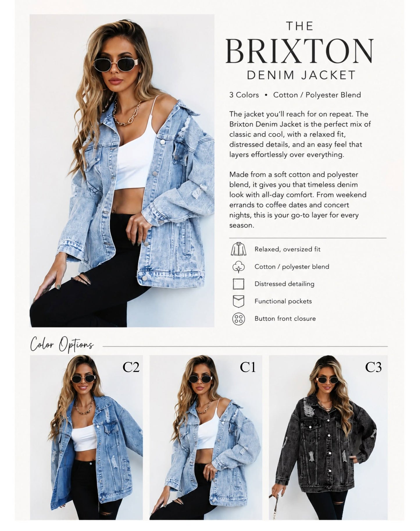The Brixton Denim Jacket *PRE-ORDER*