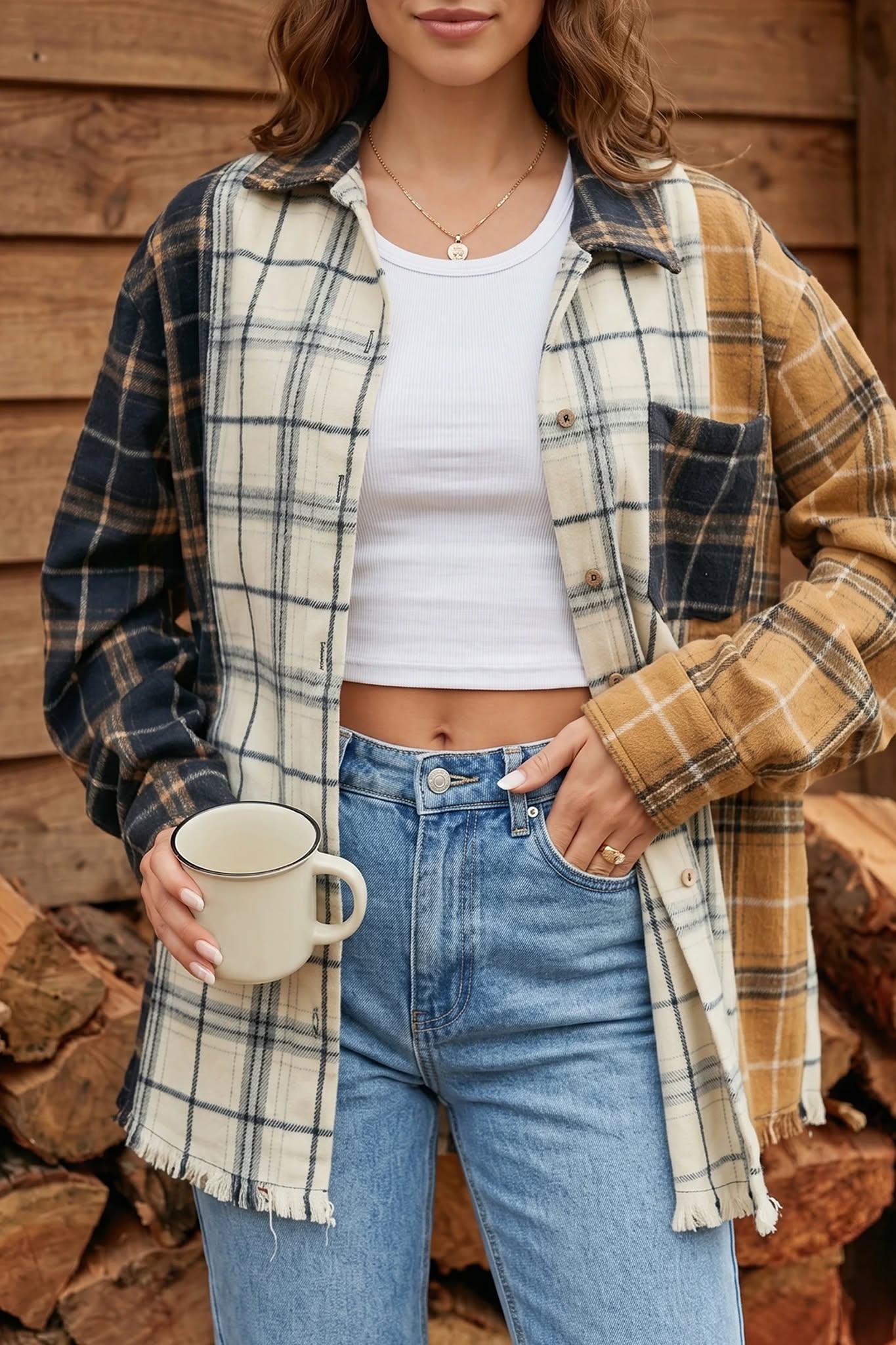 Haisley Multi-Plaid Top *PRE-ORDER*