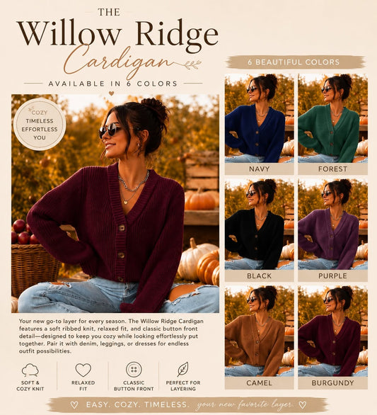 The Willow Ridge Cardigan *PRE-ORDER*