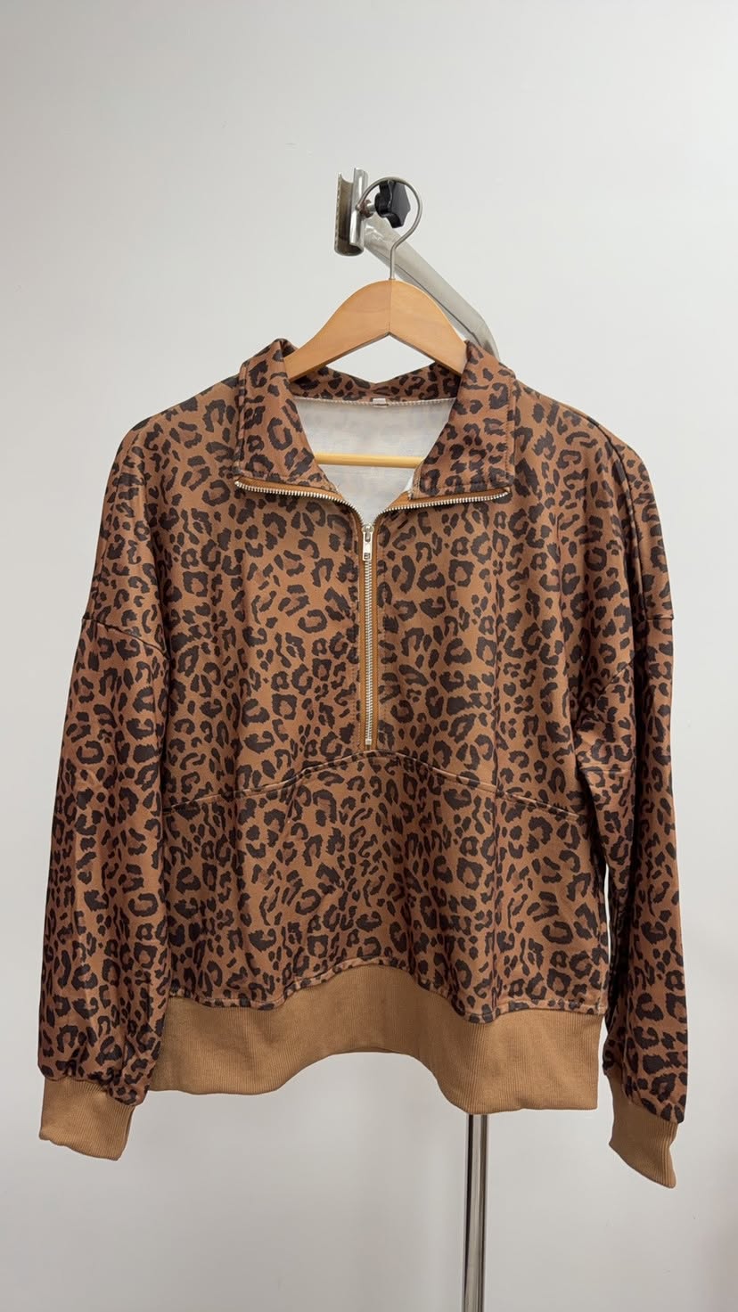 Leopard Rosette Top *PRE-ORDER*