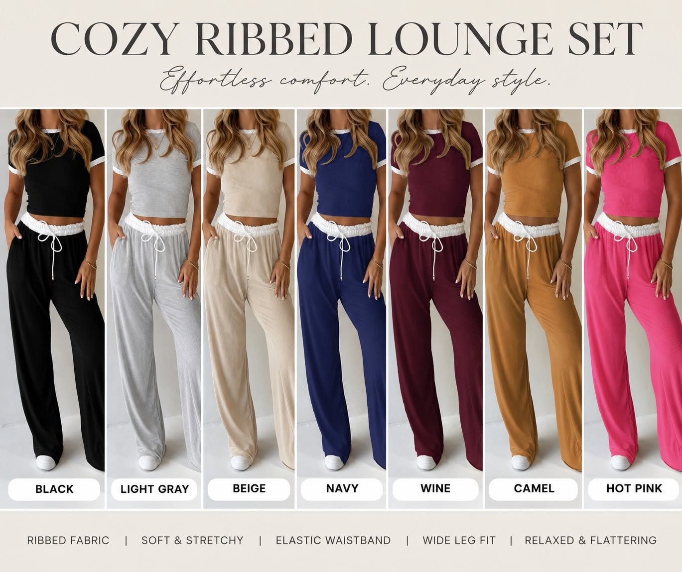 Cozy Ribbed Lounge Set *PRE-ORDER*