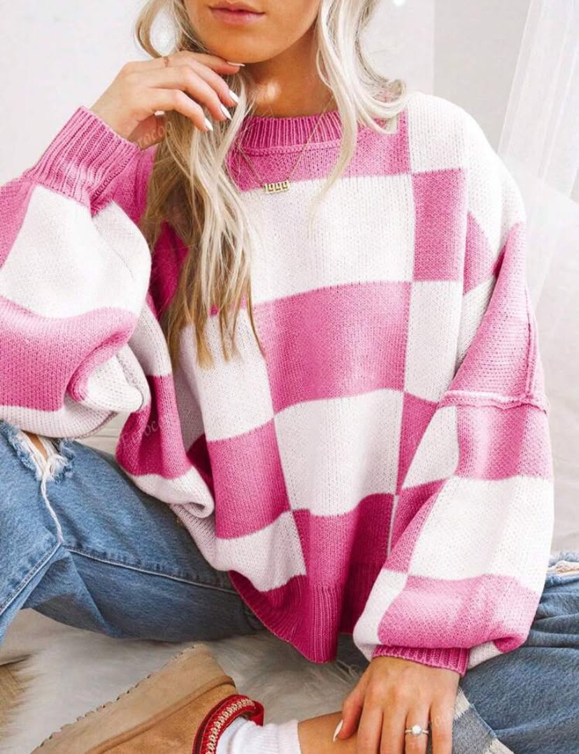 Cozy Checker Sweater *PRE-ORDER*
