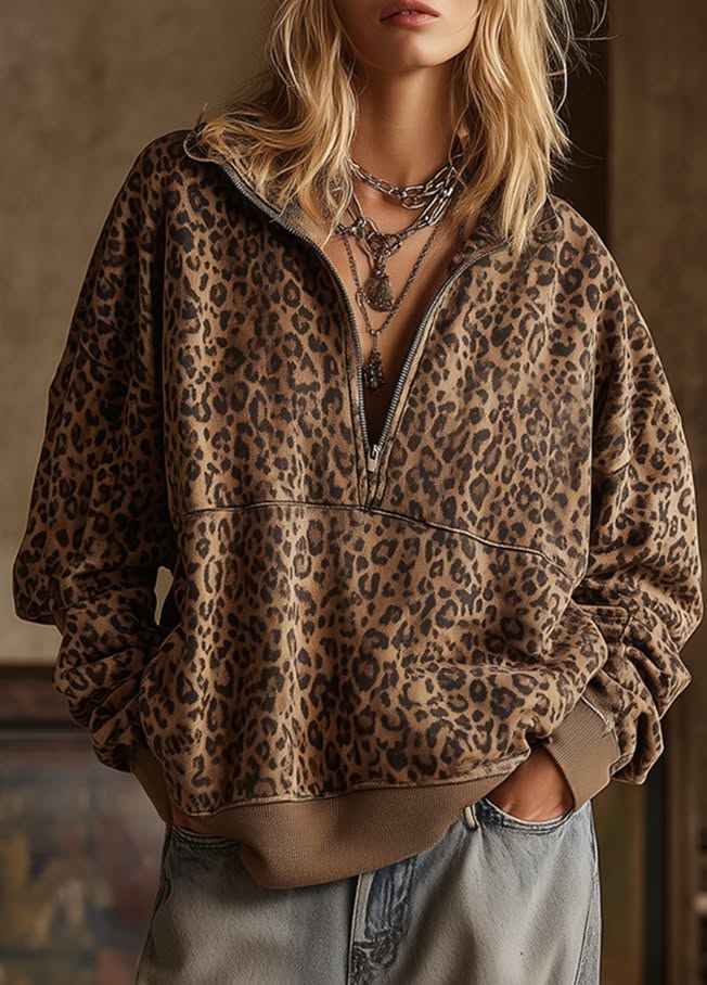Leopard Rosette Top *PRE-ORDER*
