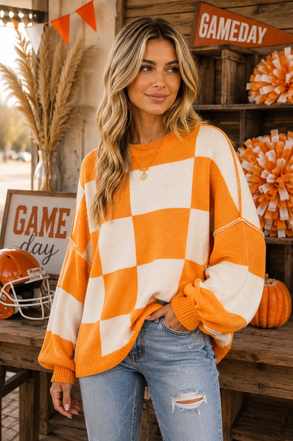 Cozy Checker Sweater *PRE-ORDER*