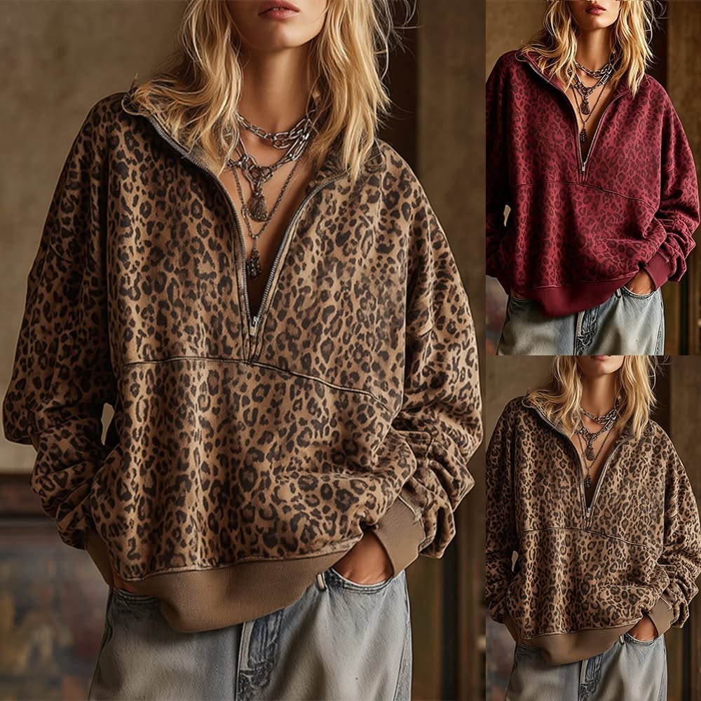 Leopard Rosette Top *PRE-ORDER*