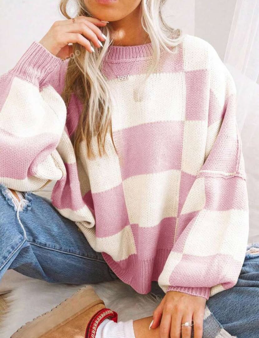 Cozy Checker Sweater *PRE-ORDER*