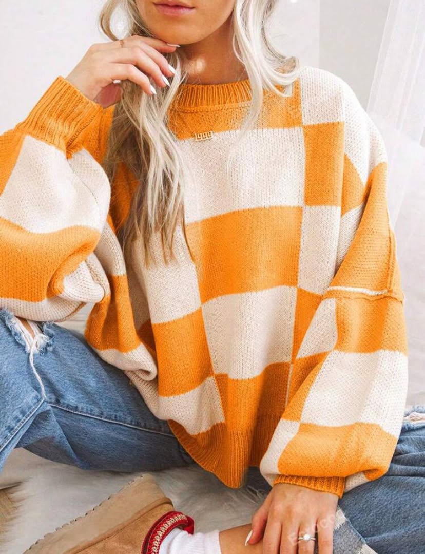Cozy Checker Sweater *PRE-ORDER*