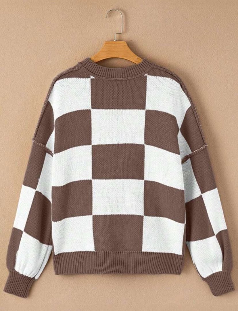 Cozy Checker Sweater *PRE-ORDER*