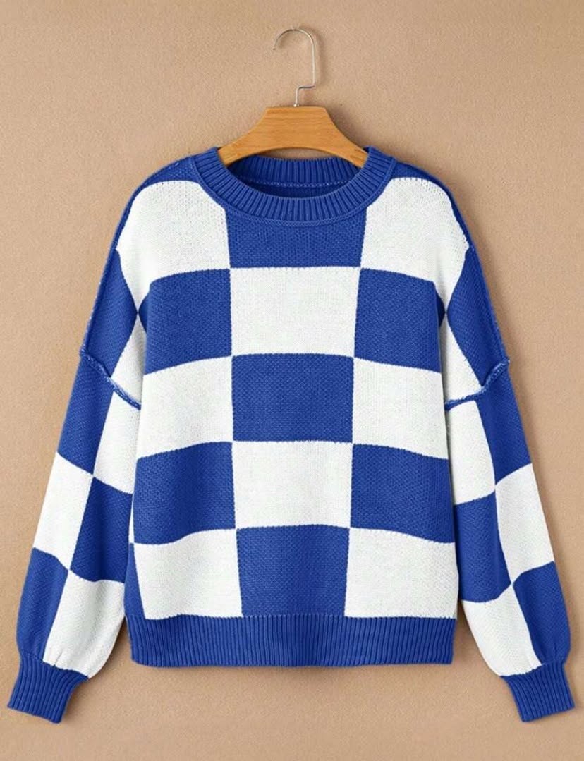 Cozy Checker Sweater *PRE-ORDER*
