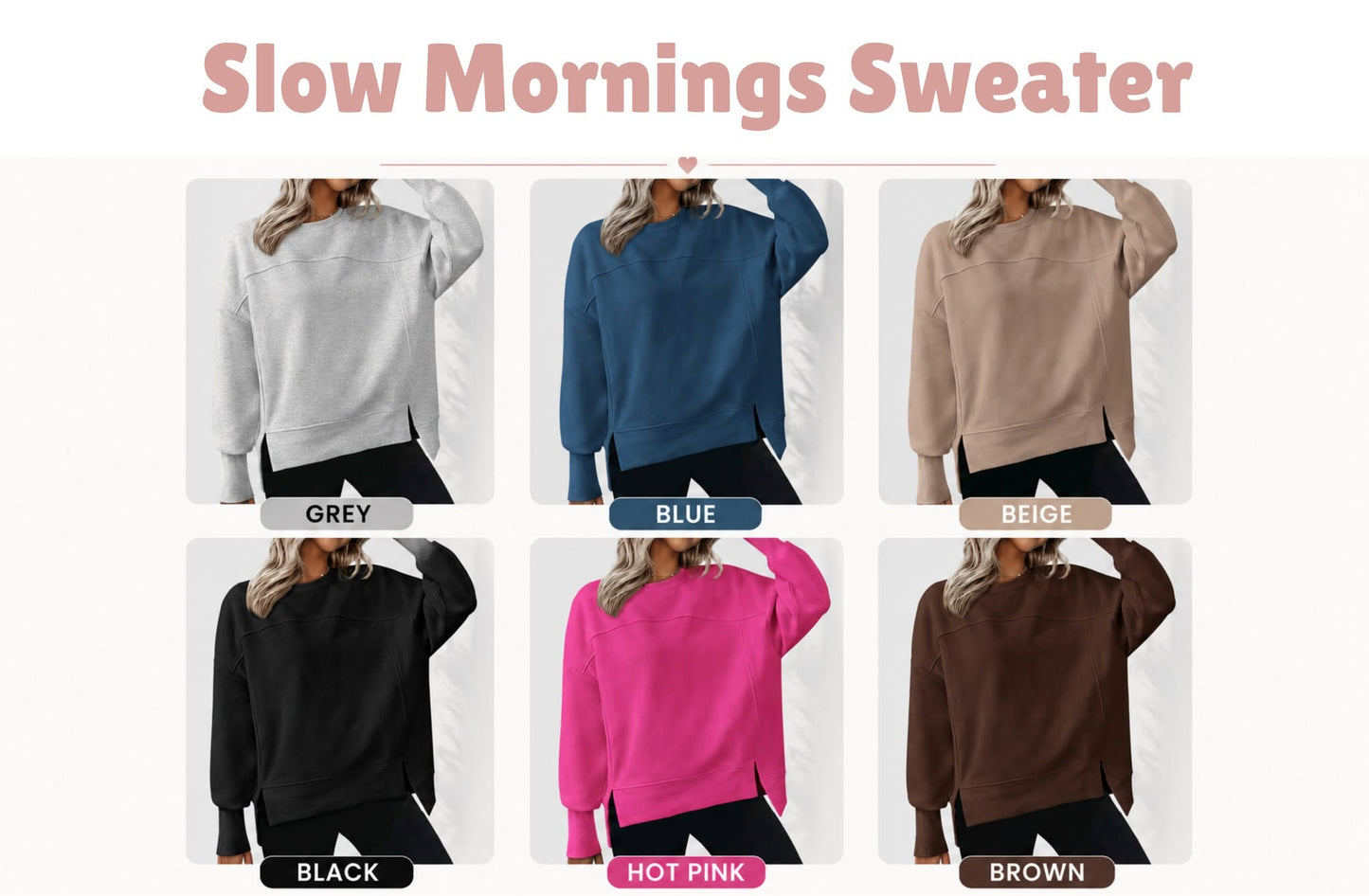 Slow mornings Sweater *PRE-ORDER*
