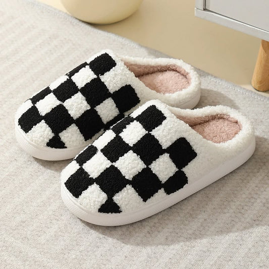 Checkered Cozy Slippers *PRE-ORDER*