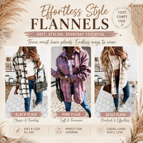 Effortless Style Flannels *PRE-ORDER*