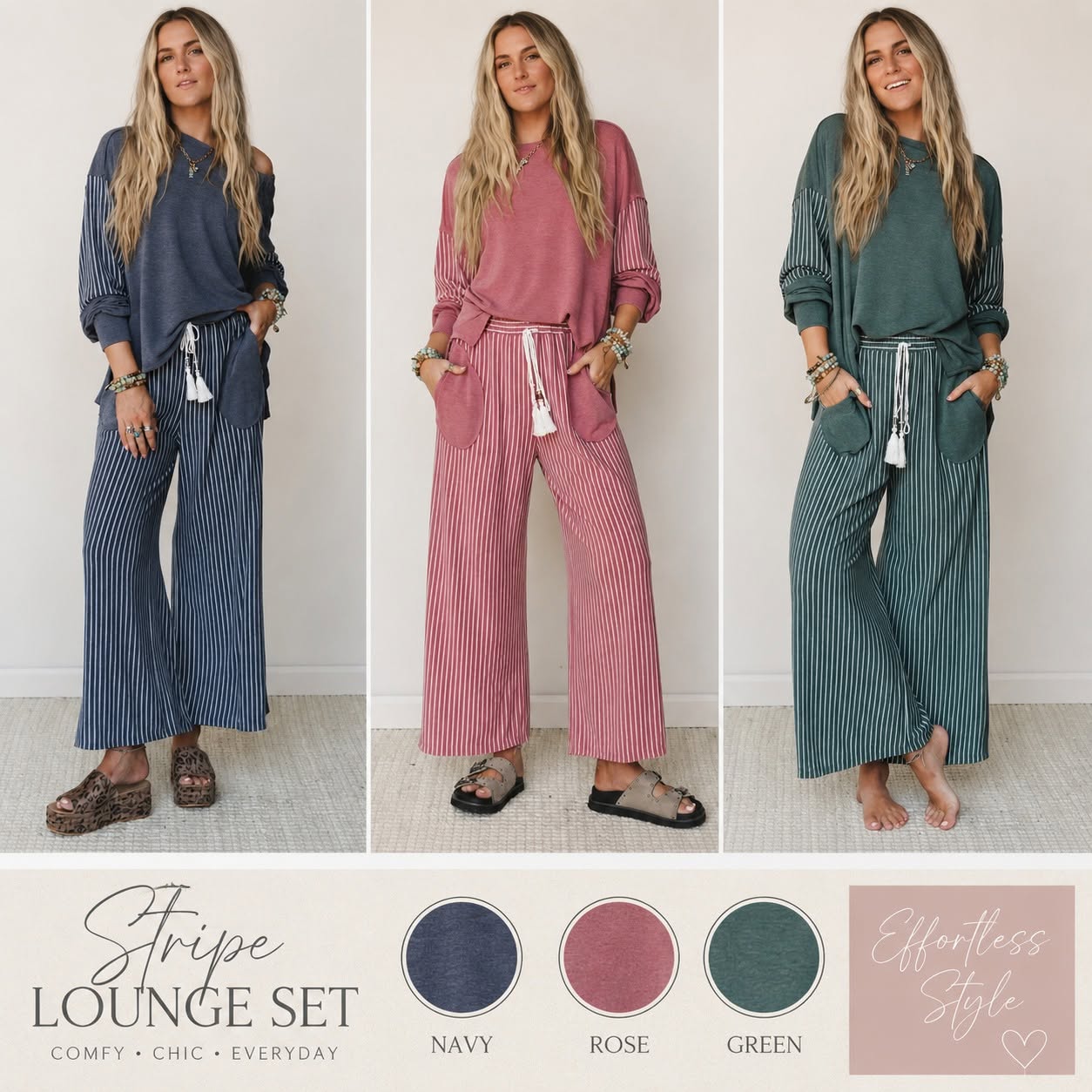 Stripe Lounge Set *PRE-ORDER*
