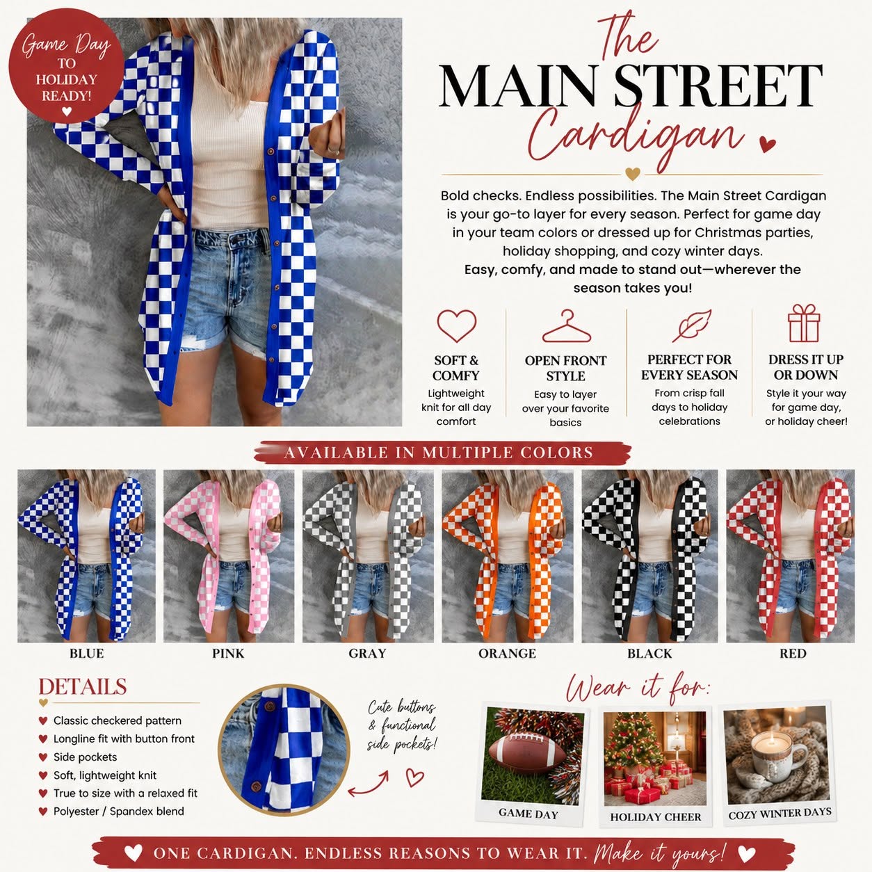 The Main Street Cardigan *PRE-ORDER*