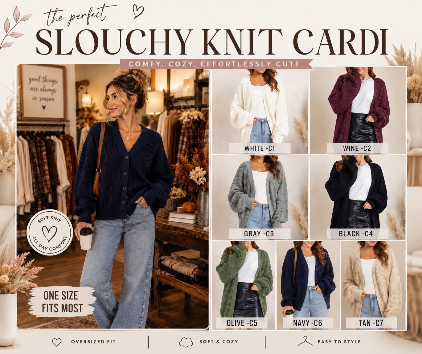 Slouchy Knit Cardi *PRE-ORDER*