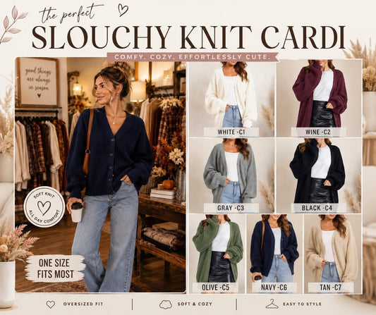 Slouchy Knit Cardi *PRE-ORDER*