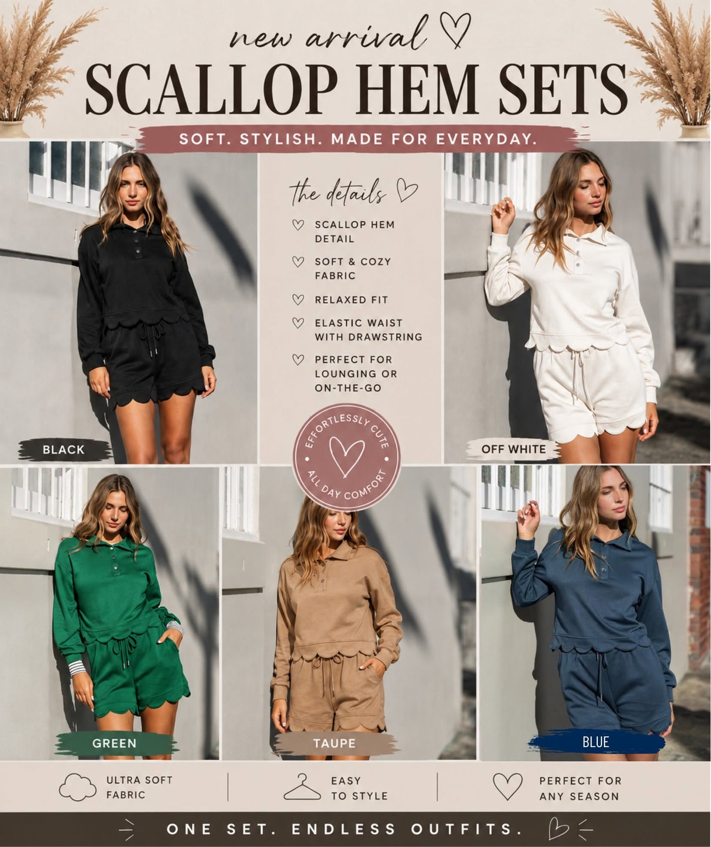 Scallop Hem Sets *PRE-ORDER*