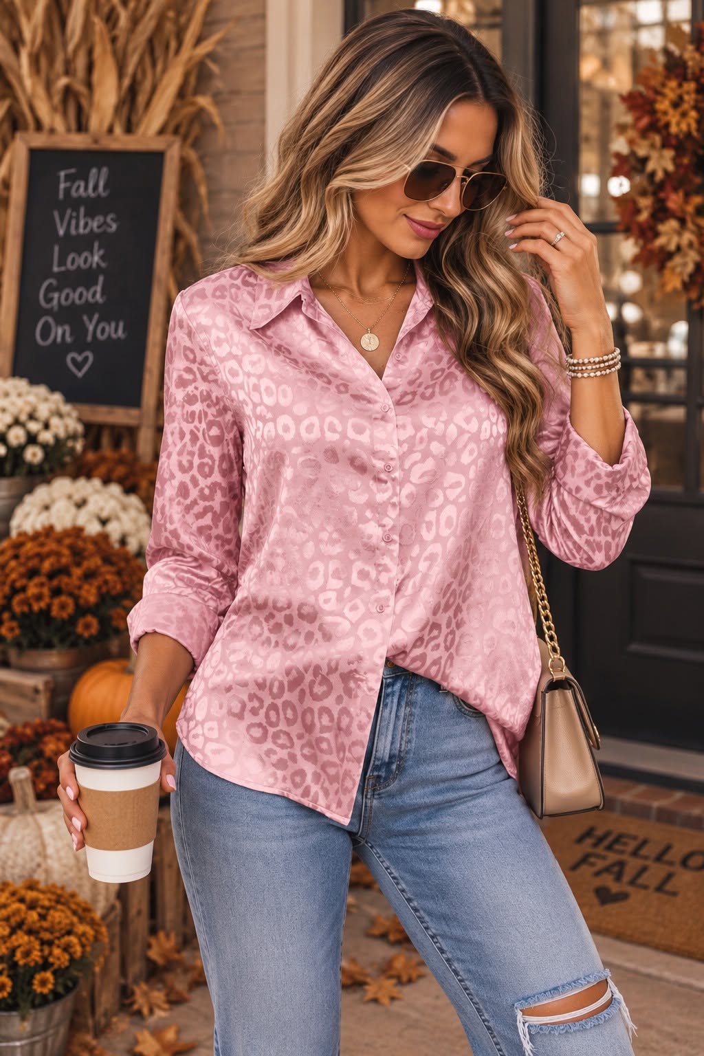 The Sienna Satin Leopard Blouse *PRE-ORDER*