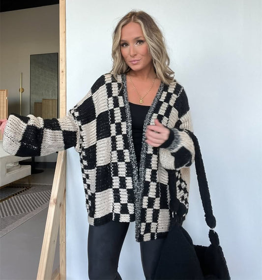 Cozy Check Cardigan *PRE-ORDER*