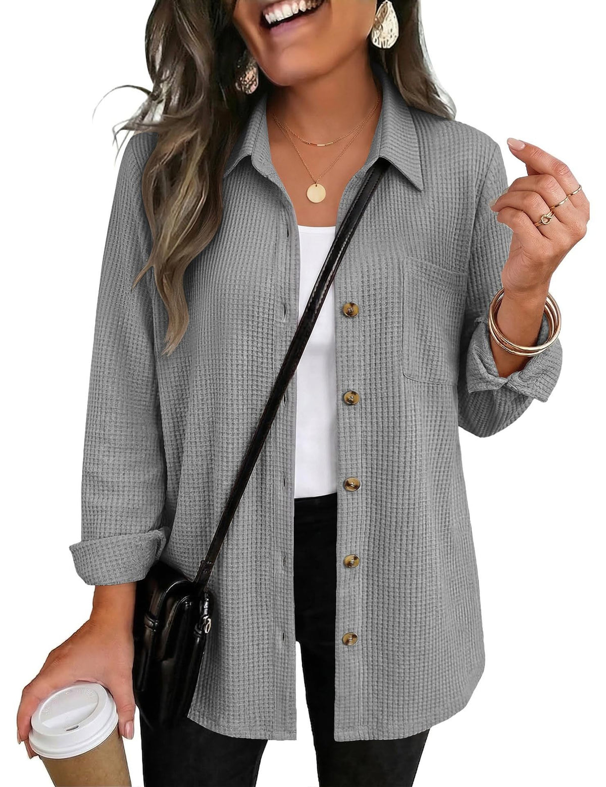 The Ellison Waffle Button Down *PRE-ORDER*