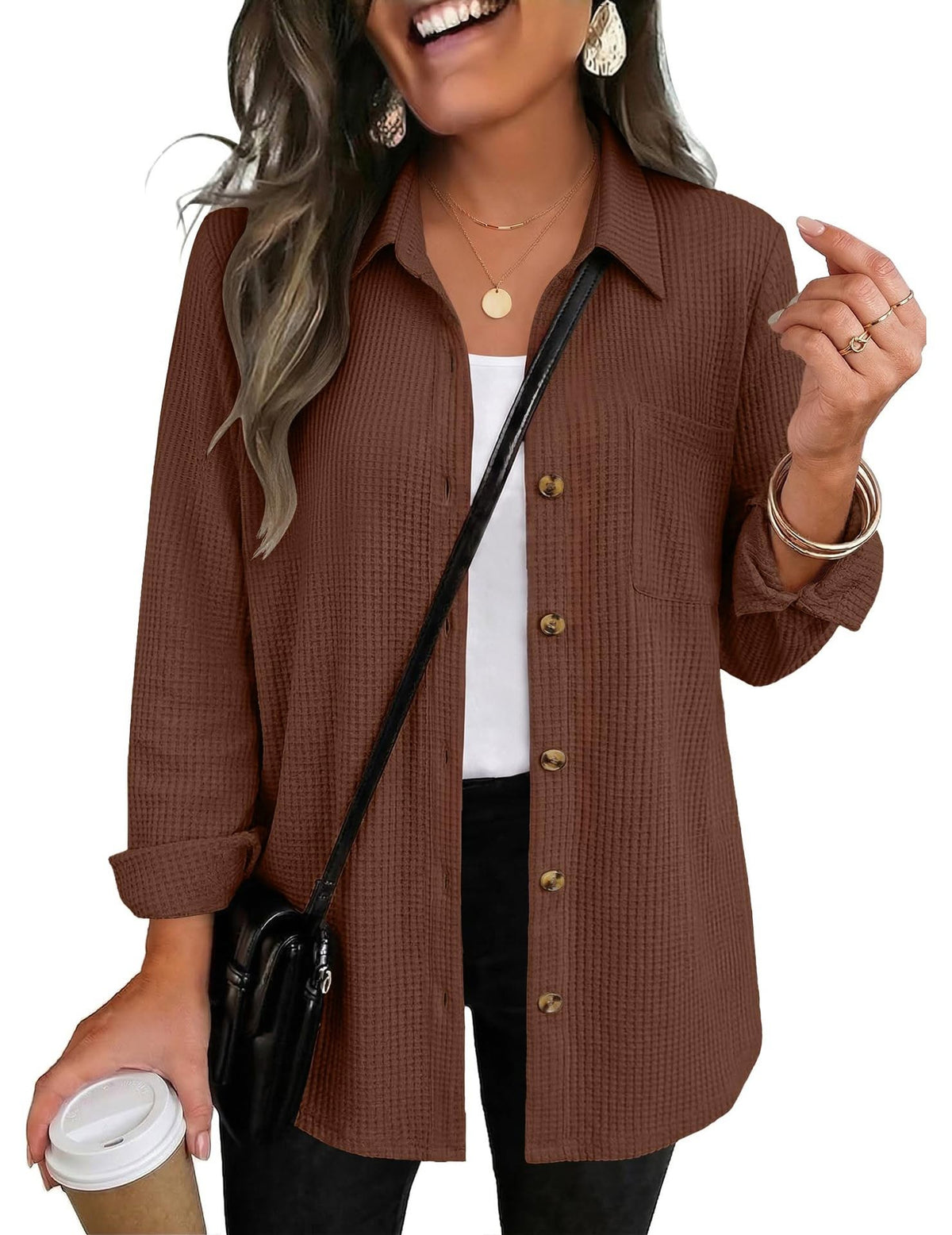 The Ellison Waffle Button Down *PRE-ORDER*