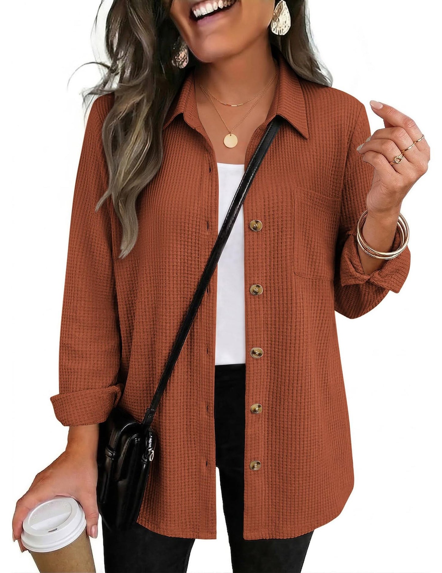 The Ellison Waffle Button Down *PRE-ORDER*