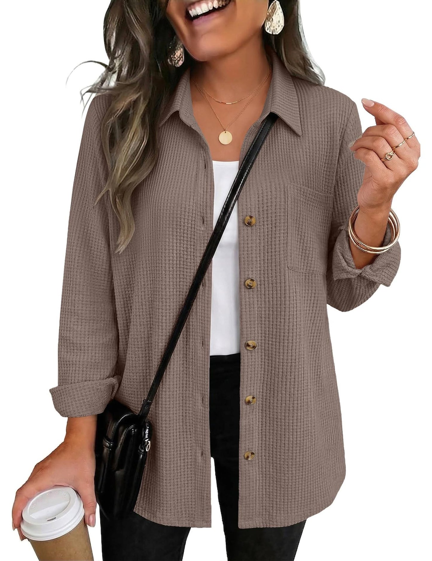 The Ellison Waffle Button Down *PRE-ORDER*